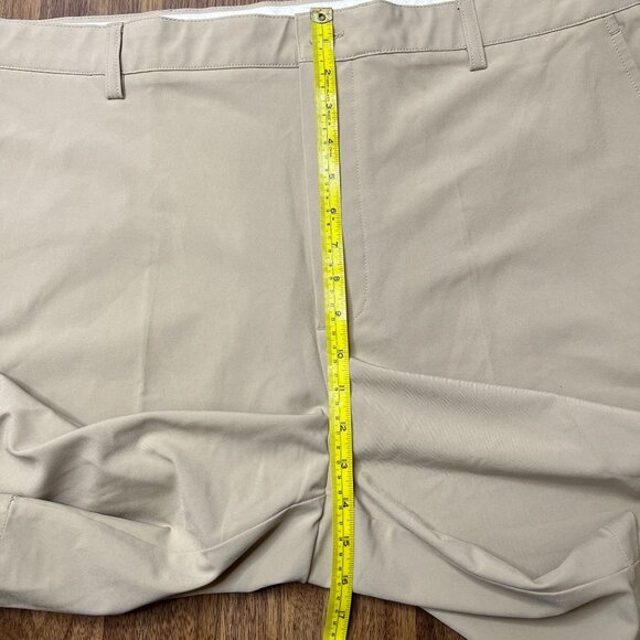 FJ FootJoy Golf Shorts Mens Beige Brown Performance Bermuda Classic Fit Size W42 - Picture 6 of 8